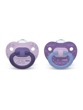 2 Pack NUK Pacifier 18M 36M Orthodontic Silicone  Baby Girl BPA Free Dishwasher